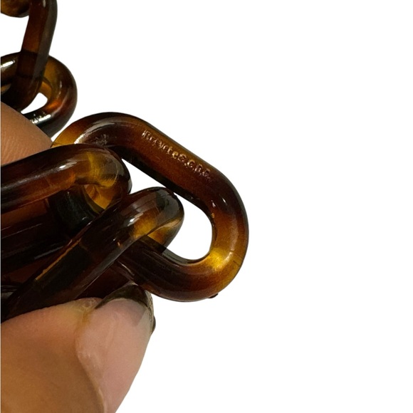 SEPCOEUR Paris Navy Blue Suede Moc-Tortoise Strap Shoulder Bag - Picture 9 of 12